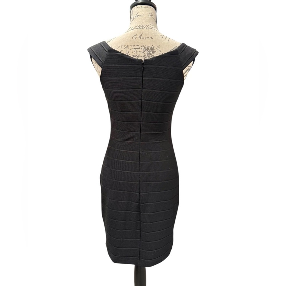 Bebe Bodycon Elegant Black Dress - Picture 2 of 11